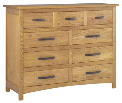 oak Chest of Drawers 3 Over 6 Drawer Corndell