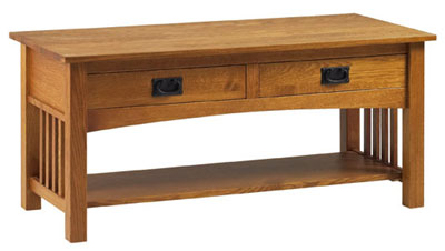 oak COFFEE TABLE MIDI WITH SHELF KINGSLEIGH