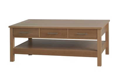 oak COFFEE TABLE WITH 3 DRAWERS OAKRIDGE