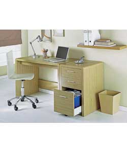 Oak Finish Bergen Desk and Filer