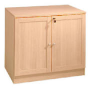 Oak Framed Modular 2 door low cupboard, oak effect