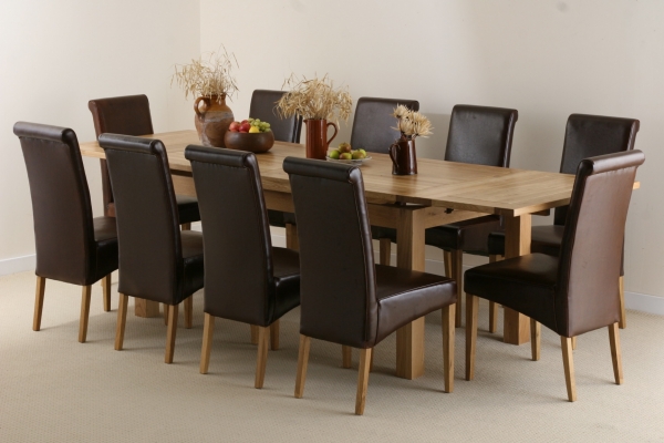 Oak Furniture Land 6ft x 3ft Solid Oak Extending Dining Table   10