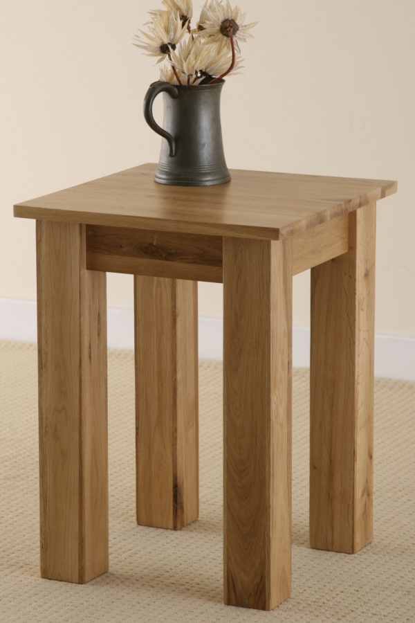 Oak Furniture Land Eden Solid Oak Minimalist Lamp Table