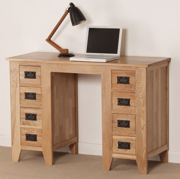 Oak Furniture Land Eden Writing Desk in Solid Oak