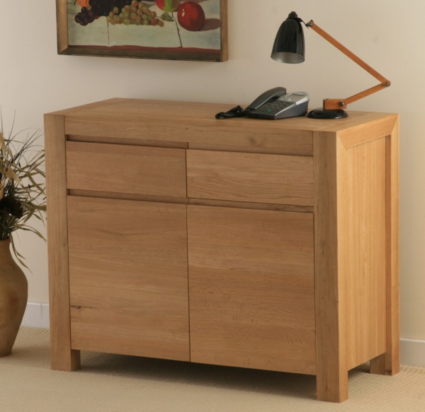 Oak Furniture Land Pablo Solid Oak 2 Door 2 Drawer Cabinet