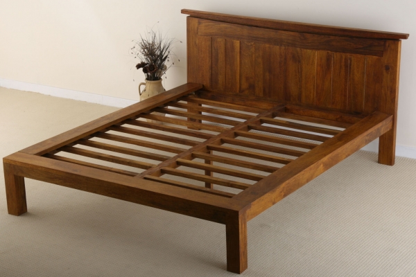 Oak Furniture Land Tokyo Brown Teak Mango Kingsize Bed