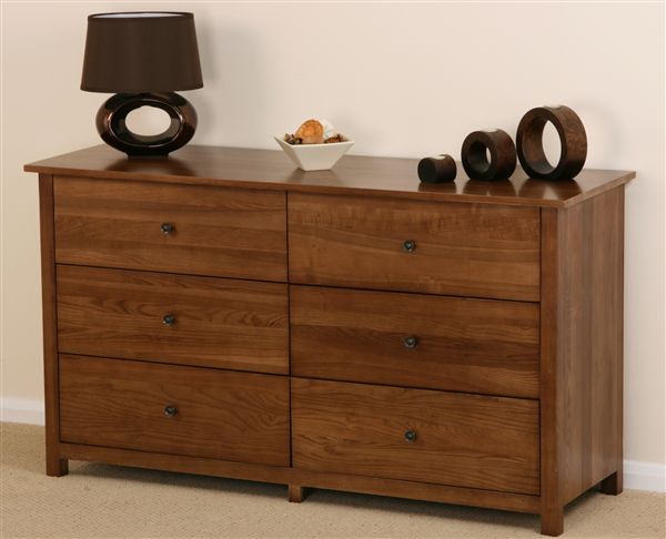 Oak Furniture Land Wesley Ash Wide Six Drawer Chest
