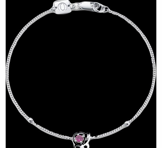 L is for Love Pink Rhodolite Bracelet OFJ047