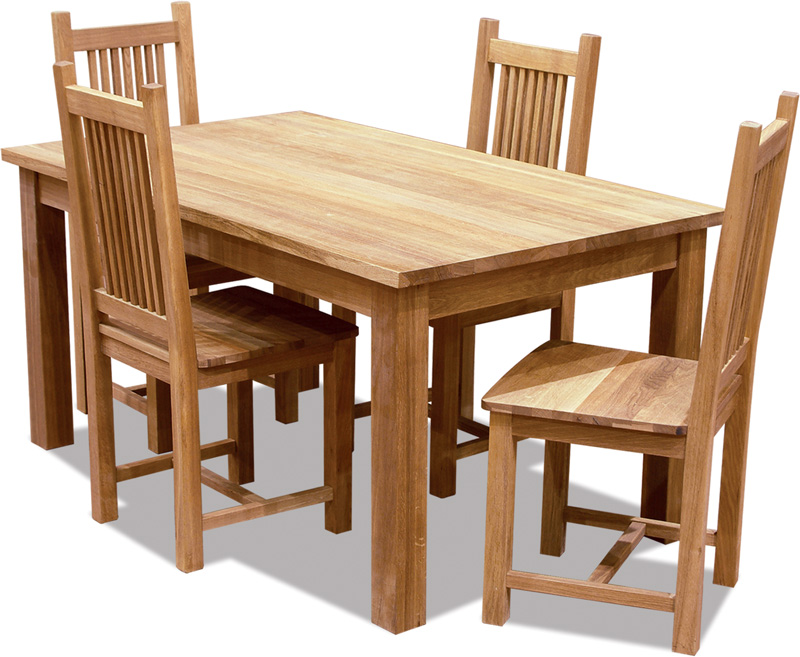 Oak New England Solid Oak Dining Table 150cm