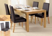 Oak Veneer Dining Table & 4 Chairs