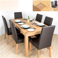 Oak Veneer Dining Table and 4 Chairs