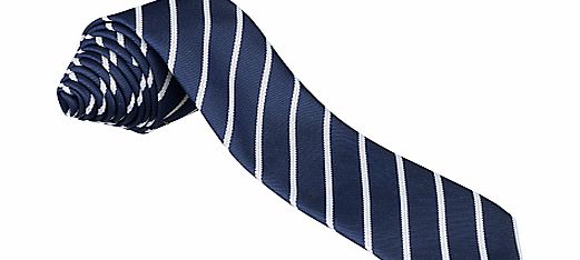 Oakgrove School Unisex Tie, Navy/Silver