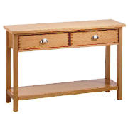 Oakland 2 Drawer Console Table, Oak