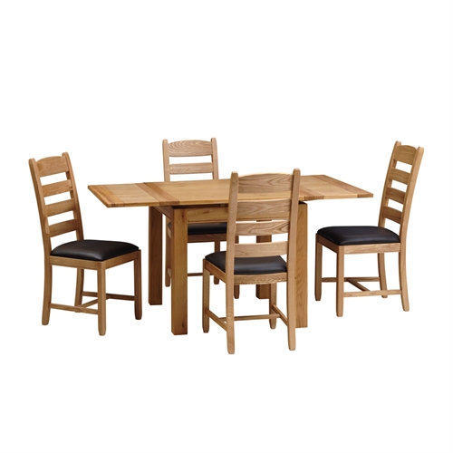 Oakland 90cm-160cm Extending Dining Table and 4