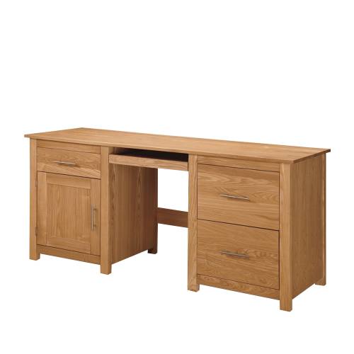 Computer Desk - Double with Cabinet