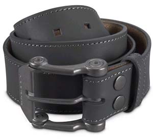 Oakley Grey Leather Belt by
