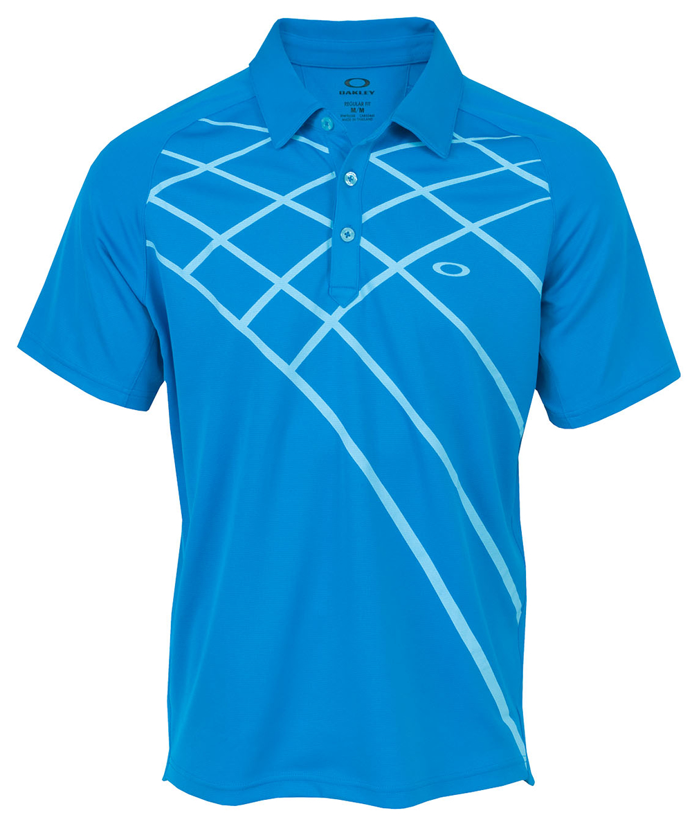 Grid Polo Shirt Fluid Blue