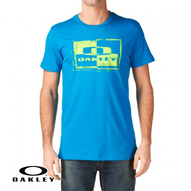 Mens Oakley Block It T-Shirt - Pacific Blue