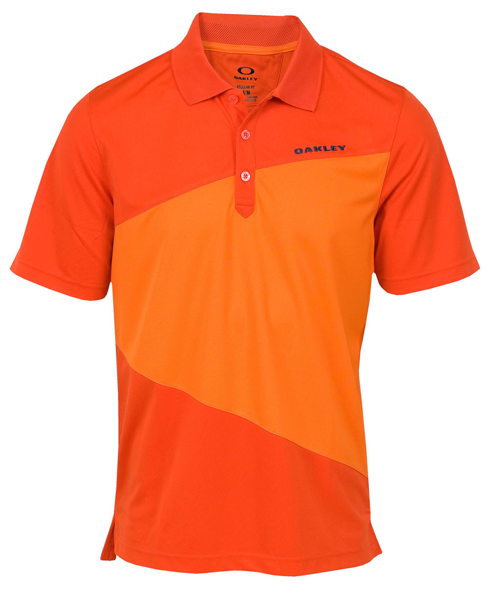 Striation Polo Shirt Dark Orange