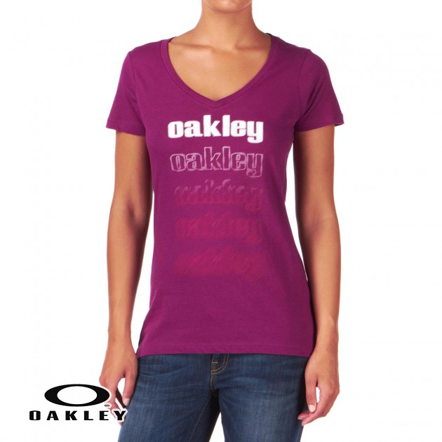Womens Oakley Blur T-Shirt - Magenta Purple
