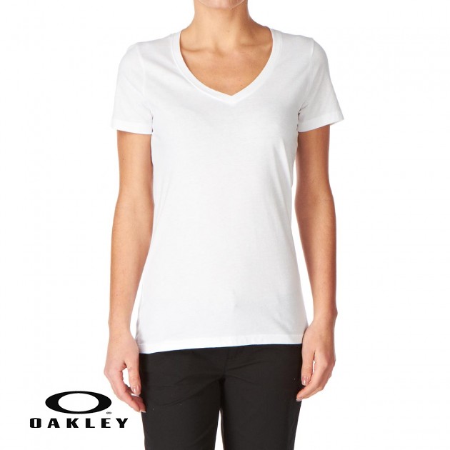 Womens Oakley Classic V T-Shirt - White