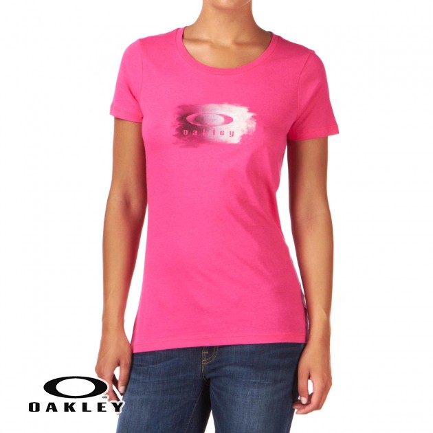 Womens Oakley Watercolour T-Shirt - Fushsia