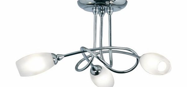 Oaks Lighting 3 Light Tara Ceiling Fitting, Chrome