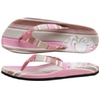 Oand#39;Neill Womens BB Zen Stripe Toe Post Sandal Pink