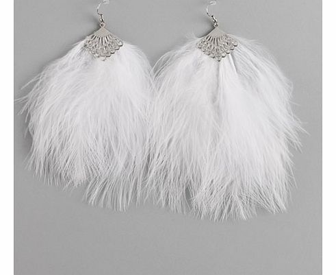 Oasis Fluffy Feather Earrings