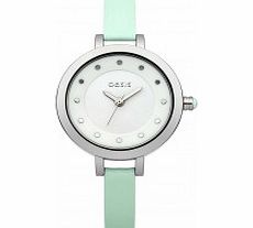 Oasis Ladies Mint PU Leather Strap Watch