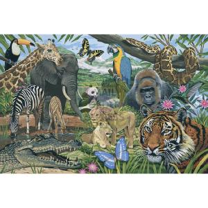 Reeves Giant Paint By Numbers Jungle Animals