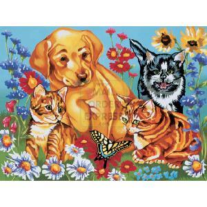 Reeves Paint By Numbers Puppy With Kittens