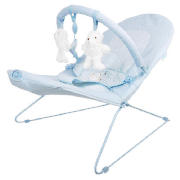 OBaby B Is For Bear Vibrating Bouncer Blue