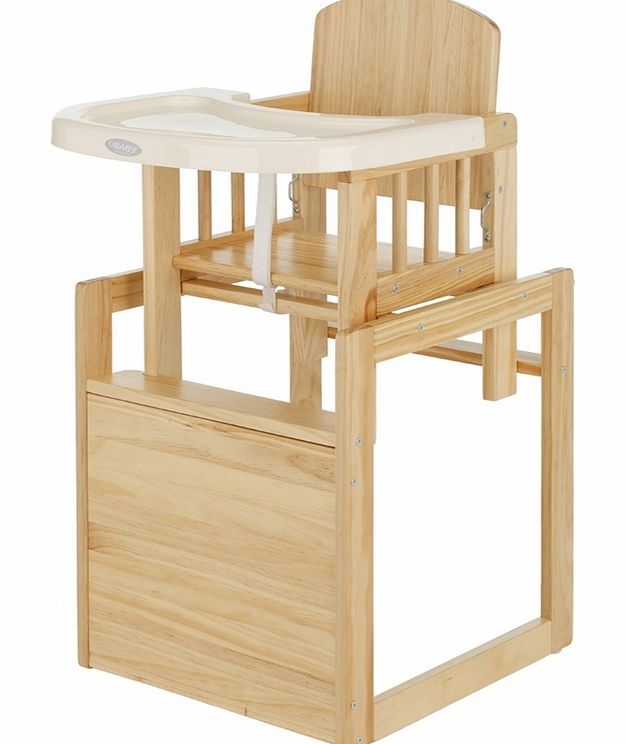 Obaby Cube Wooden Highchair Natural