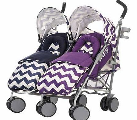 Obaby Leto Plus Twin Stroller and Footmuffs