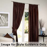 Curtains Lined Pencil Pleat Red 132 x 137cm