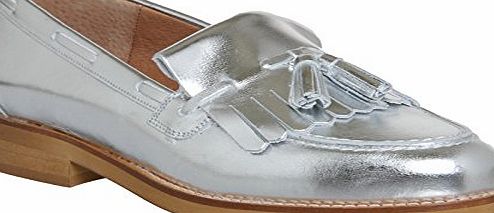 Office Extravaganza Loafer Silver Metallic Leather - 5 UK