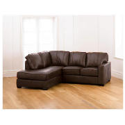 left hand facing Leather Corner Sofa,