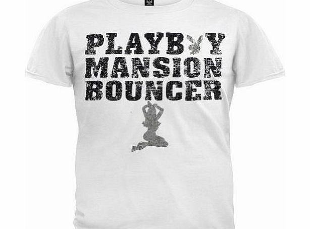 - Playboy - Mens Mansion Bouncer Soft T-shirt 2X-Large White
