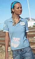 Old Glory Womens Double Layered Polo Shirt