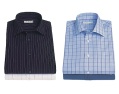 pack of two plain collar long-sleeved shirts