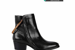 Oliver Sweeney Womens Celia black leather ankle boots