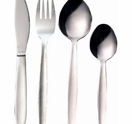 Olympia 4 Piece Kelso Cutlery Set 12x Place Setting (48 Pieces - Table Knives, Dessert Spoons, Tea Spoons And Forks)