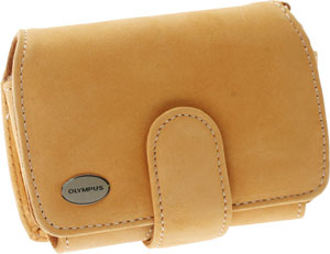 Compact Camel Suede Case For Stylus 740, 750, 1000, FE-170, and FE-200 Digital Cameras