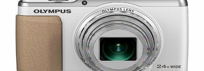 Olympus SH-60 Digital Compact Camera - White (16MP, 24x Optical Zoom ) 3 inch LCD