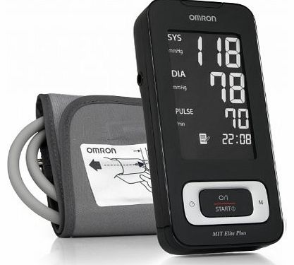 Omron MIT Elite Plus Upper Arm Blood Pressure Monitor with Download Facility