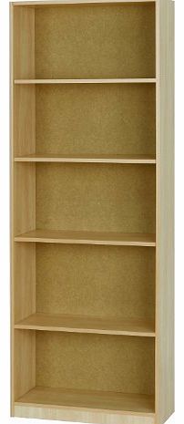 Elemental Woodgrain Bookcase, Fully Assembled