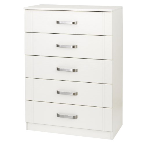 One Call Furniture Flute 5 Drawer Chest in