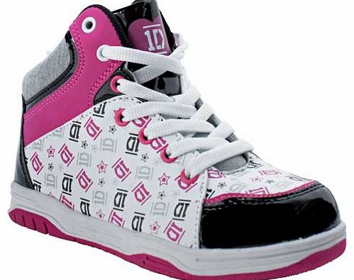 One Direction Girls High Top Trainers - Size 12