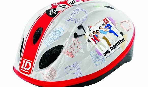 Girls Safety Helmet - Red/White, 52-56 cm